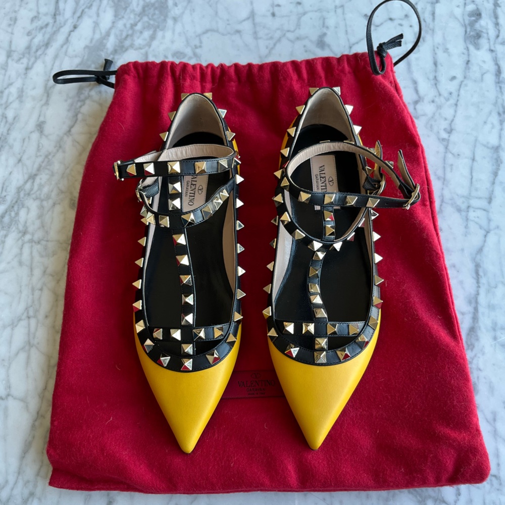 Valentino Rock Stud Ballerina Flats 36 1/2 EU.
